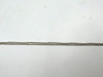 Vintage Tiffany & Co. Sterling Silver Bow Ribbon Necklace 15" JR1601