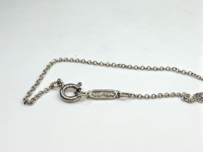Vintage Tiffany & Co. Sterling Silver Bow Ribbon Necklace 15" JR1601