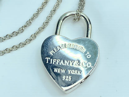 iffany & Co Sterling 925 Return to Tiffany Heart w/Key Rubedo Necklace JR9919