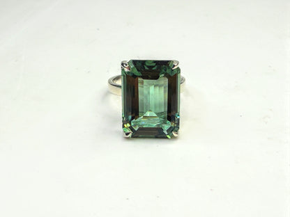 Vintage Tiffany & Co. Sterling Silver Sparklers Prasiolite Ring JR1604