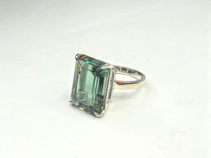 Vintage Tiffany & Co. Sterling Silver Sparklers Prasiolite Ring JR1604