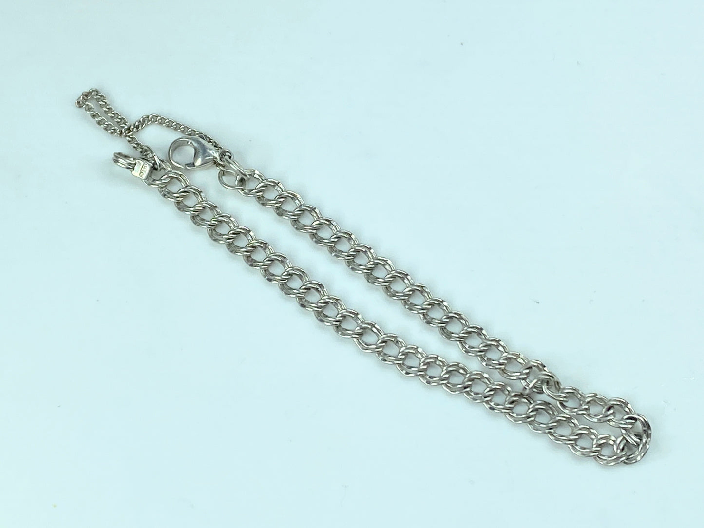 James Avery sterling silver double link charm bracelet 7 3/4" 6.7g JR566