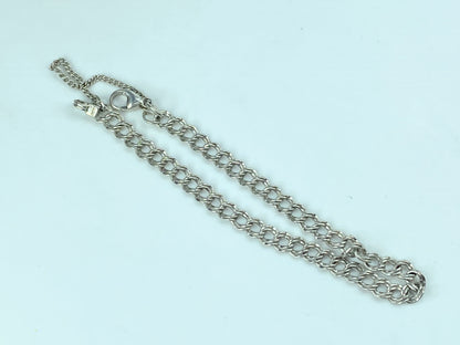 James Avery sterling silver double link charm bracelet 7 3/4" 6.7g JR566