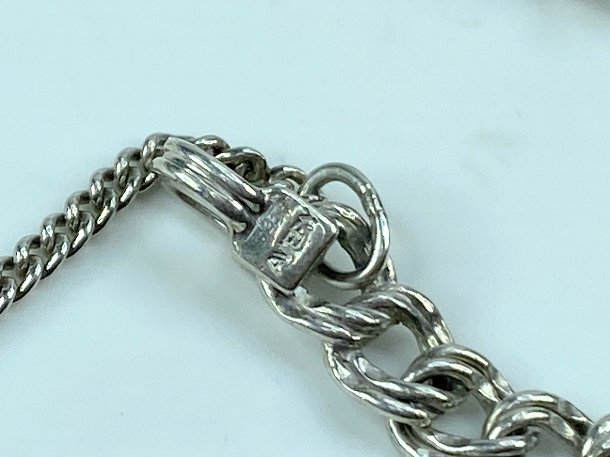 James Avery sterling silver double link charm bracelet 7 3/4" 6.7g JR566
