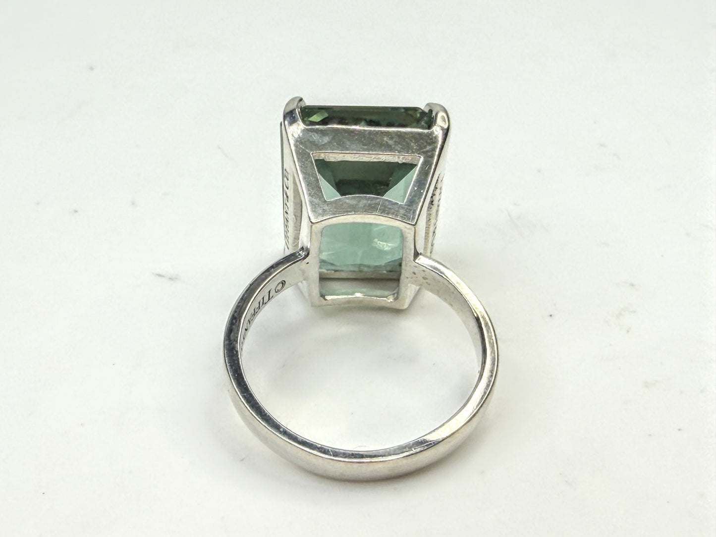 Vintage Tiffany & Co. Sterling Silver Sparklers Prasiolite Ring JR1604