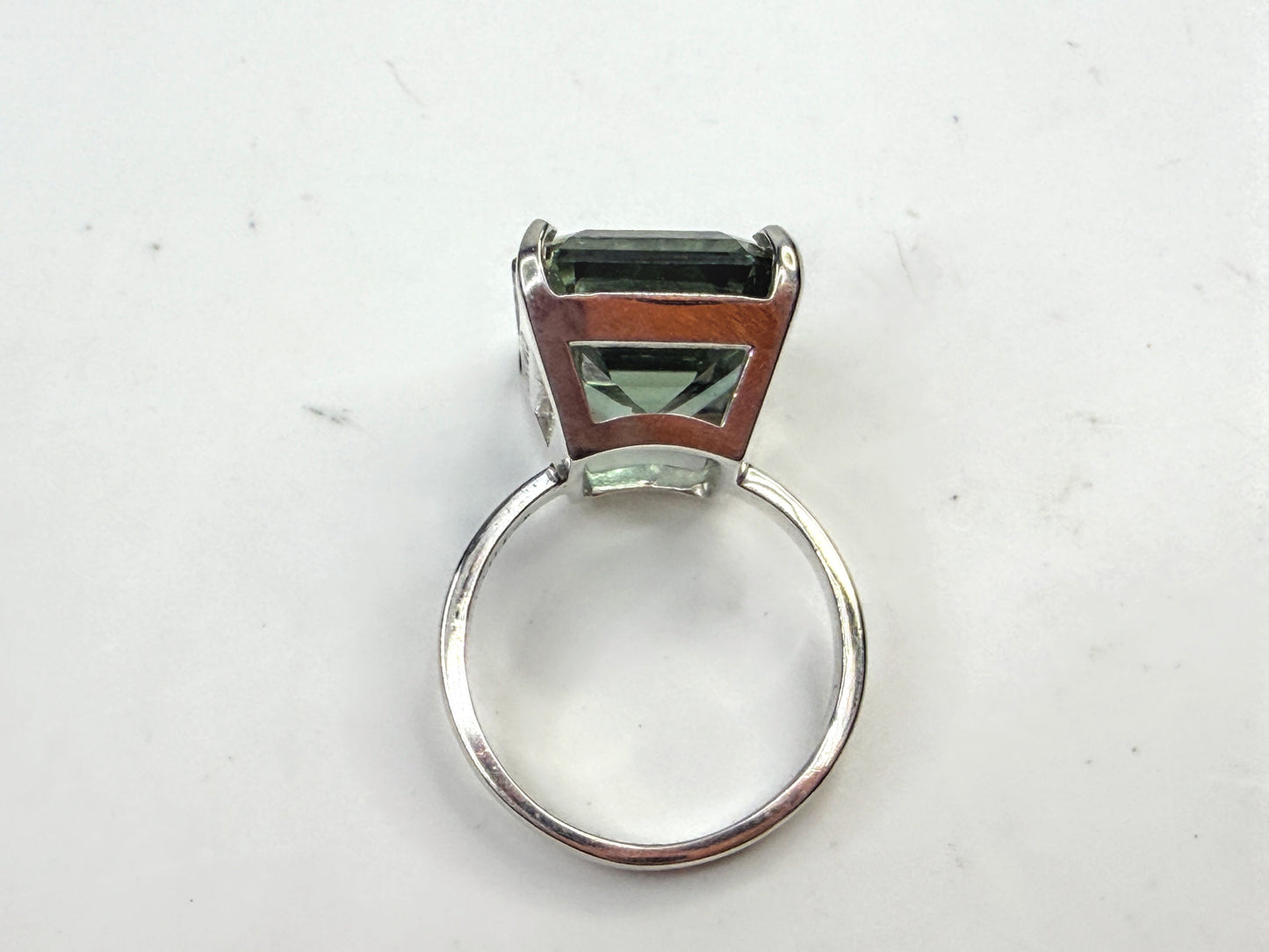 Vintage Tiffany & Co. Sterling Silver Sparklers Prasiolite Ring JR1604