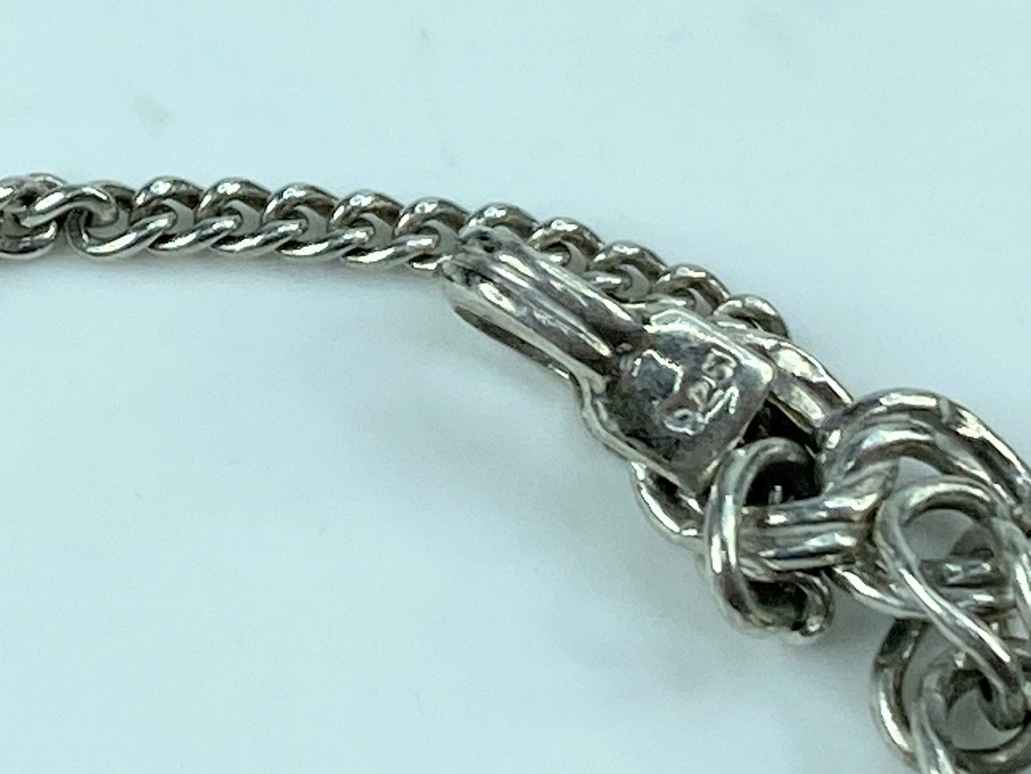James Avery sterling silver double link charm bracelet 7 3/4" 6.7g JR566