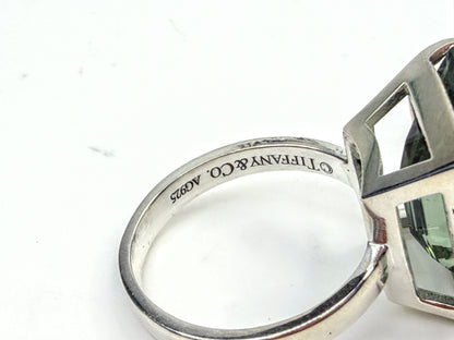 Vintage Tiffany & Co. Sterling Silver Sparklers Prasiolite Ring JR1604