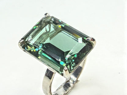 Vintage Tiffany & Co. Sterling Silver Sparklers Prasiolite Ring JR1604