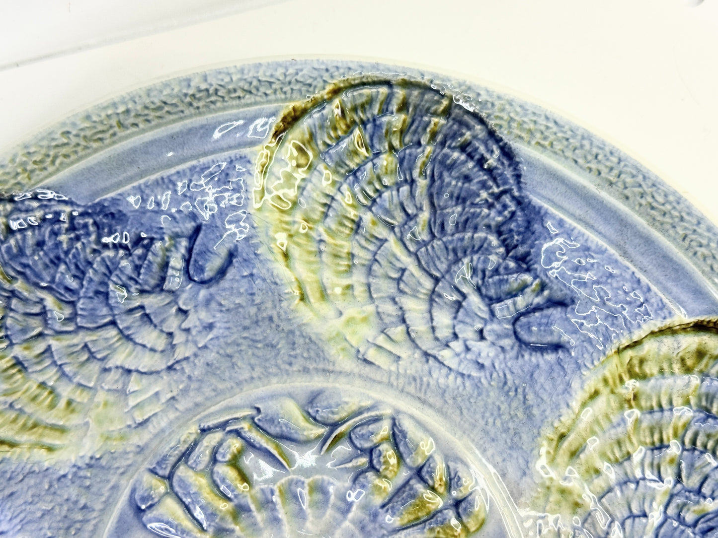 French Oyster Seafood Cockquilles Plates Porcelain Faience Sarreguemine A475