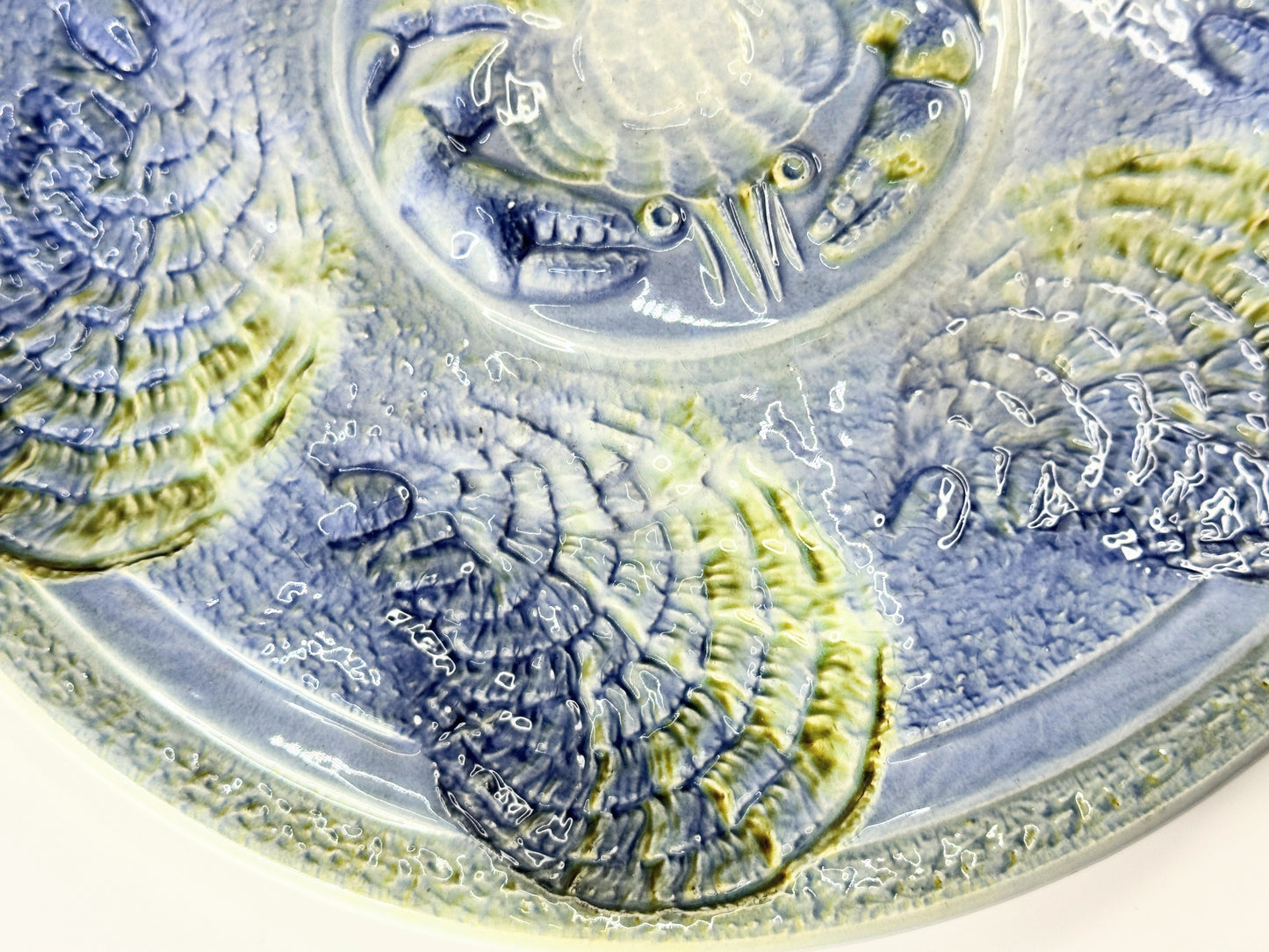 French Oyster Seafood Cockquilles Plates Porcelain Faience Sarreguemine A475