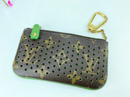 Vintage Louis Vuitton Ltd Edit Monogram Perforated Pochette Cles Key pouch GS695