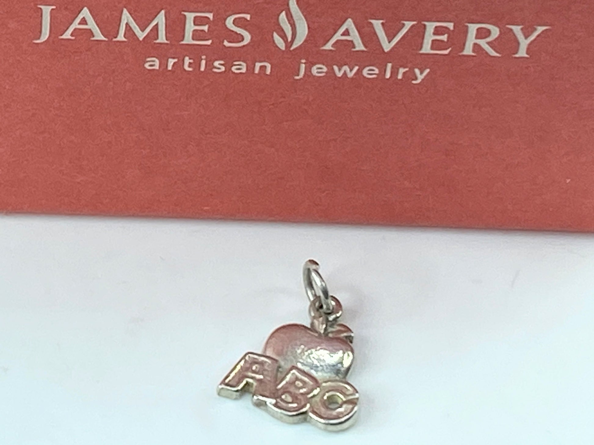 Retired James Avery Sterling Silver 925 “abc Apple Charm” 2.1g JR569