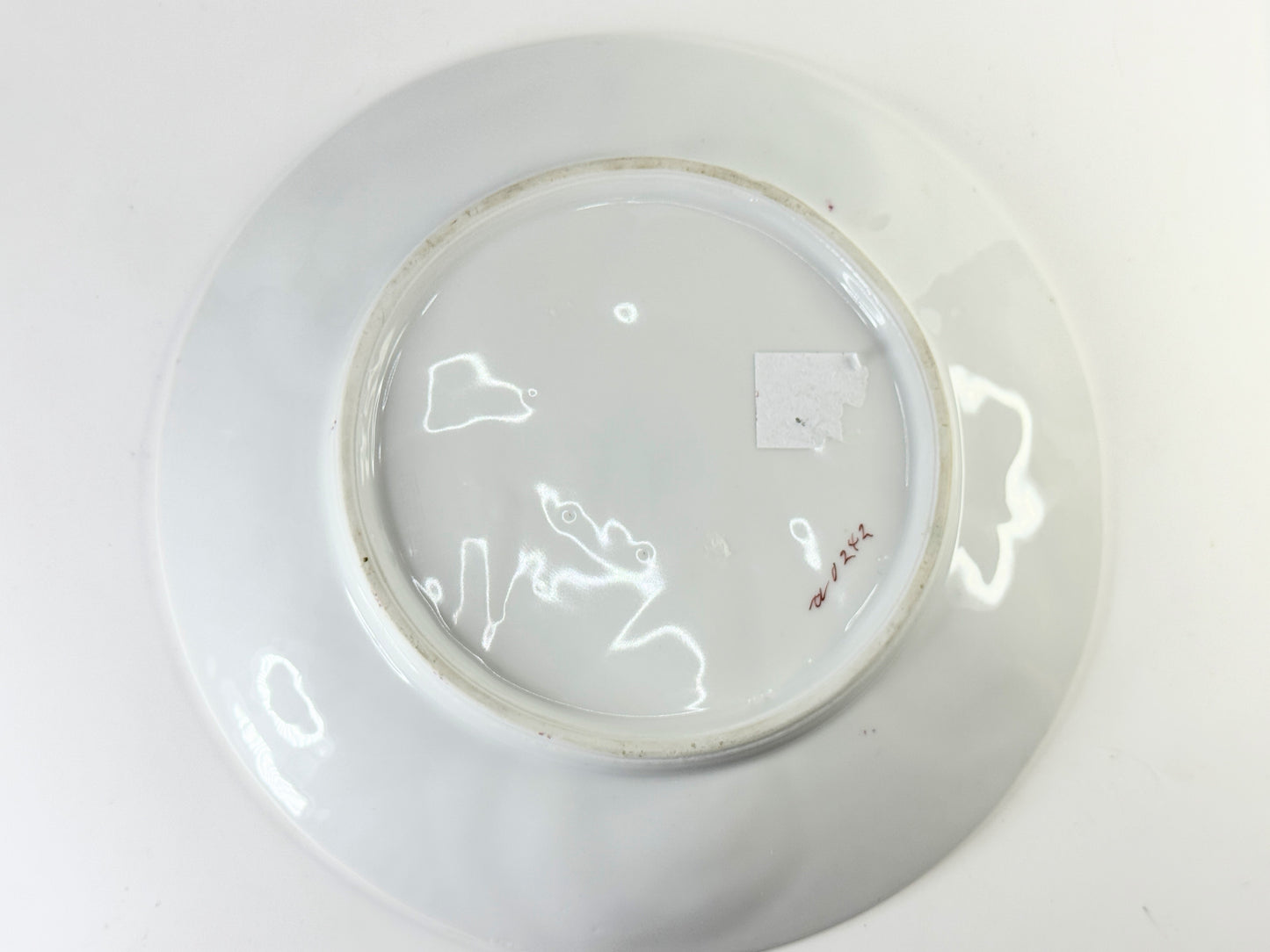 Antique Oyster Plate German Oyster Plate with Fishnet c.1800's, 8.25" A476