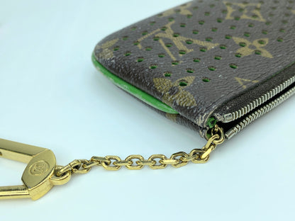 Vintage Louis Vuitton Ltd Edit Monogram Perforated Pochette Cles Key pouch GS695