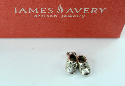 James Avery Retired Sterling Silver Baby Booties Charm (read) JR570