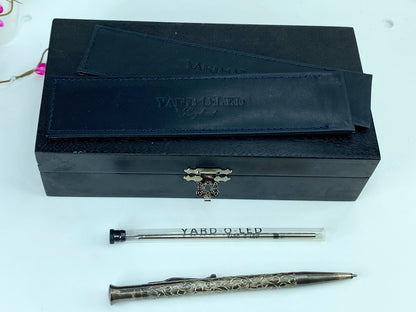 Yard-O-Led sterling silver perfecta victorian pen and refill set in box SS120