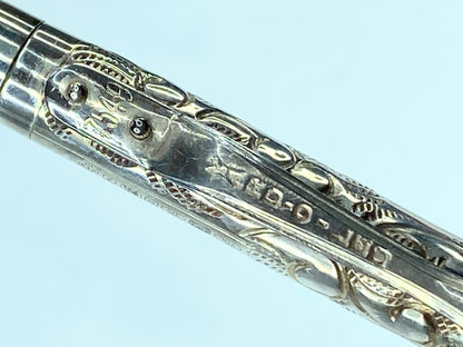 Yard-O-Led sterling silver perfecta victorian pen and refill set in box SS120