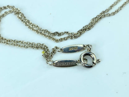 Vintage Tiffany & Co Elsa Peretti Letter “L” Alphabet sterling necklace JR1045