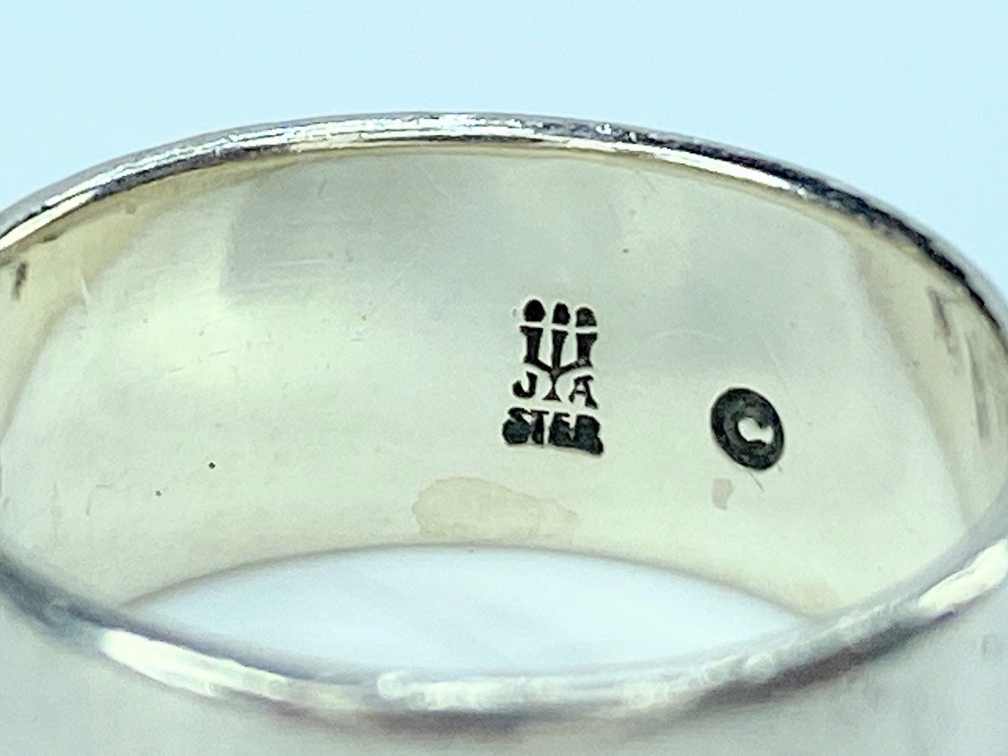 Retired James Avery Ichthus Fish Sterling Silver Band Ring s6.5 5.2g JR9334