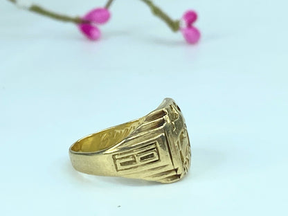 10K yellow gold High School class ring, s6 5.2g JR1046