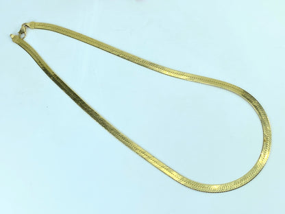 6.0mm Herringbone chain necklace in 14K yellow gold, 20" 20g JR1047