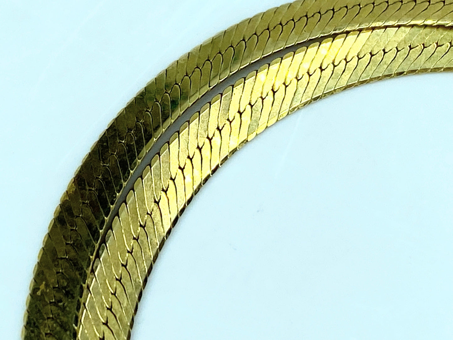 6.0mm Herringbone chain necklace in 14K yellow gold, 20" 20g JR1047