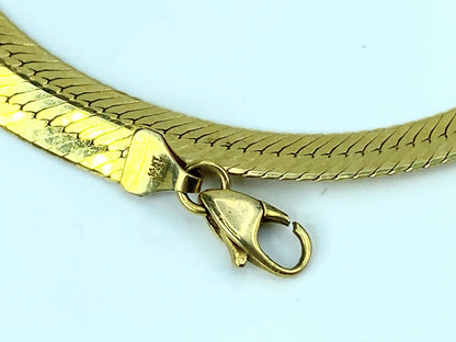 6.0mm Herringbone chain necklace in 14K yellow gold, 20" 20g JR1047
