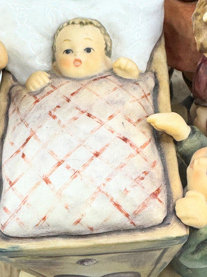Hummel Century Ltd Collection TMK7 Rock-A-Bye 5 kids around a baby in bassinet A627