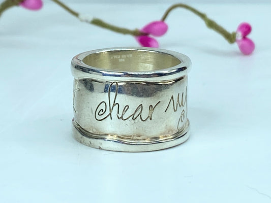 Milor Shawn Killinger 925 Sterling Silver "Hear My Soul Speak" Band RingJR1048