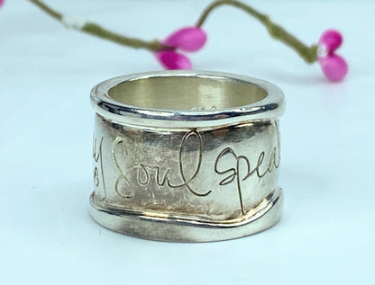Milor Shawn Killinger 925 Sterling Silver "Hear My Soul Speak" Band RingJR1048
