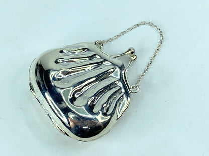 Antique Sterling Silver Figural Pill Box as a Purse-ca. 1900s SS66