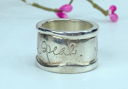 Milor Shawn Killinger 925 Sterling Silver "Hear My Soul Speak" Band RingJR1048