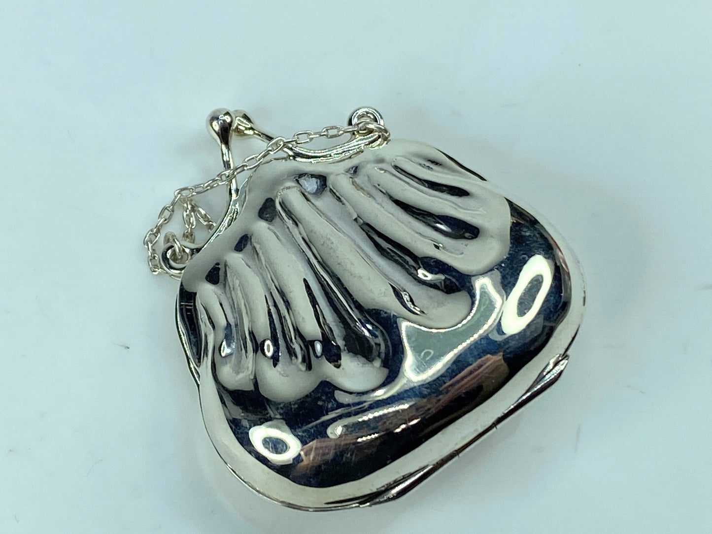 Antique Sterling Silver Figural Pill Box as a Purse-ca. 1900s SS66