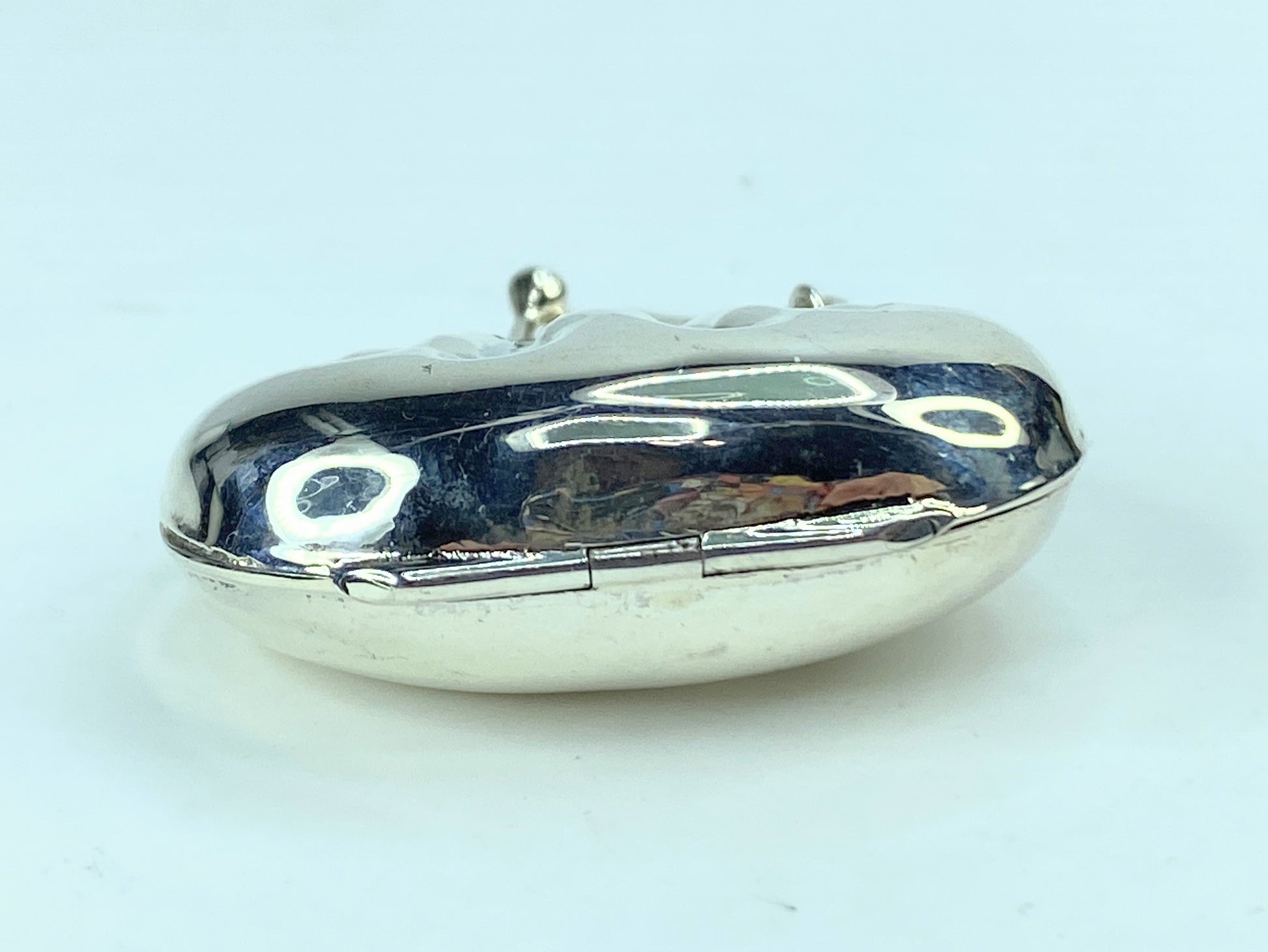 Antique Sterling Silver Figural Pill Box as a Purse-ca. 1900s SS66