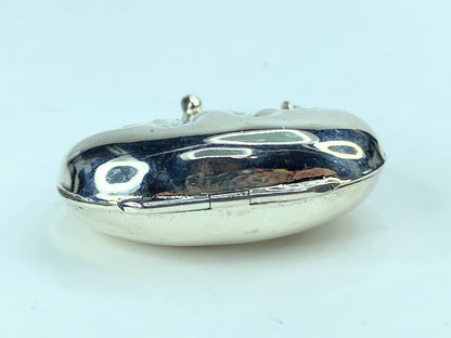 Antique Sterling Silver Figural Pill Box as a Purse-ca. 1900s SS66
