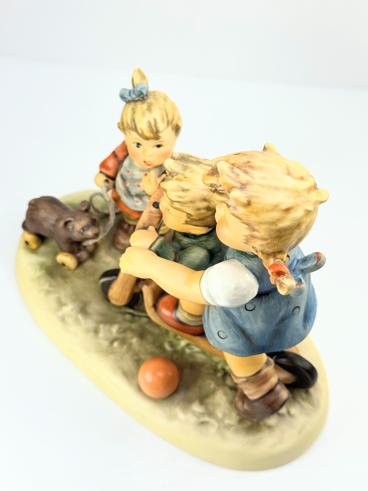 Hummel century collection "Scooter Time" figurine with wood base A629