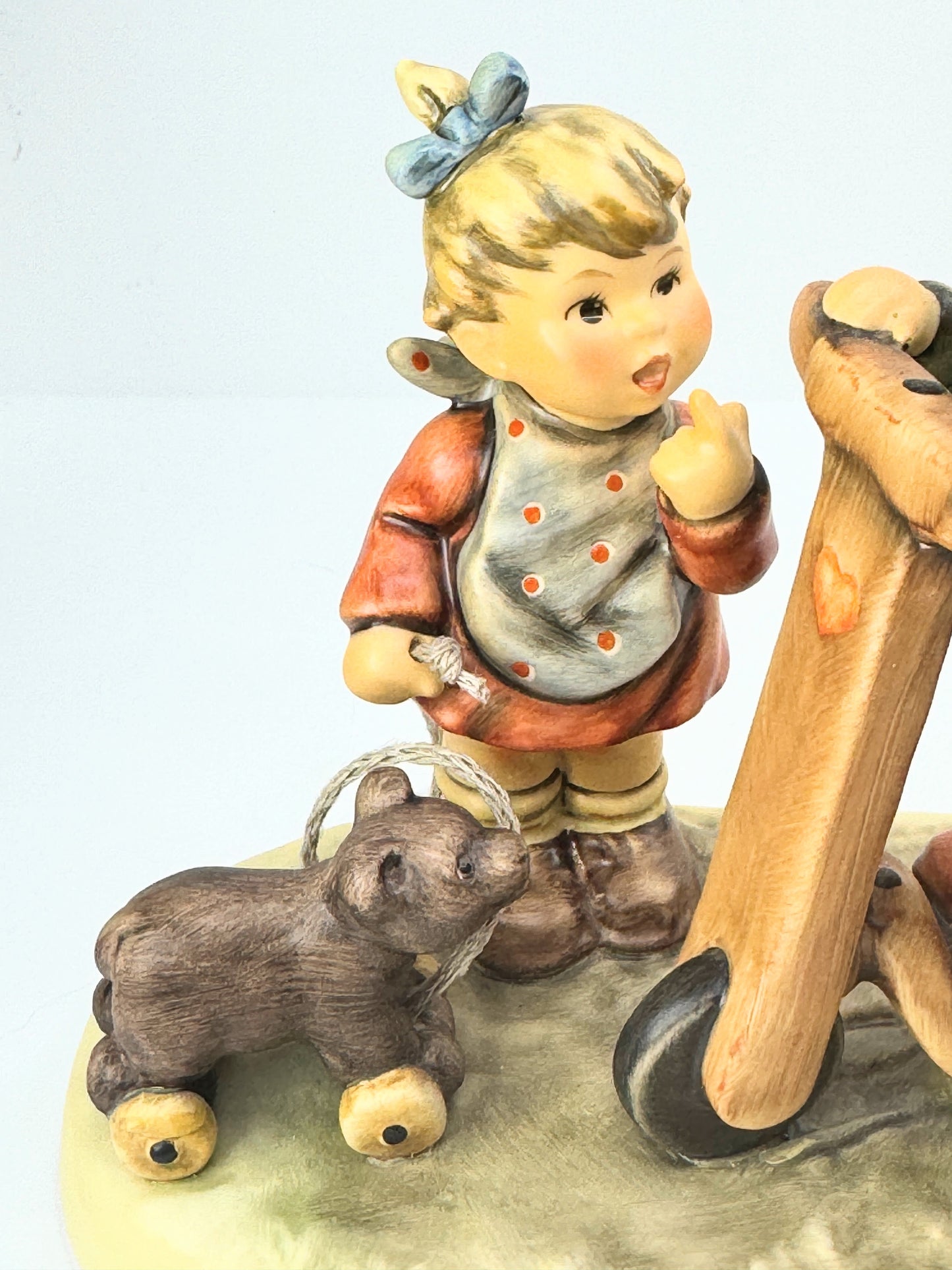 Hummel century collection "Scooter Time" figurine with wood base A629