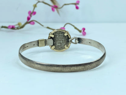 Atocha Treasure Coin Bracelet - Sterling Silver 14K Gold 8mm 7 Inch JR1051