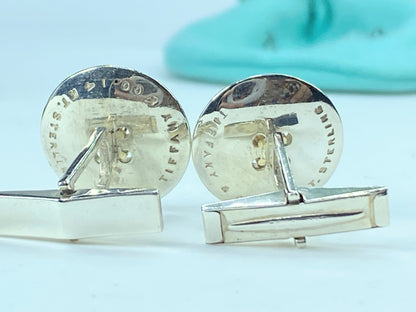 Tiffany & Co 18K gold Sterling silver 925 Button Cufflinks 11.1g GS120