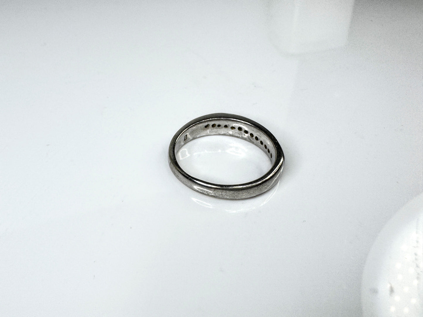 Sterling Silver Diamond Pavé Curved Band Ring  s7.25 3.4g JR1773