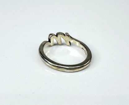 Vintage James Avery Sterling Silver Script Initial "M" Ring s6 2.7g JR1774