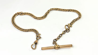 Antique Victorian Gorham G&MF Co Gold Filled Pocket Watch Chain 25.9g 14" SS337