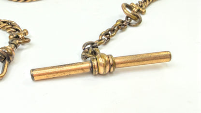 Antique Victorian Gorham G&MF Co Gold Filled Pocket Watch Chain 25.9g 14" SS337
