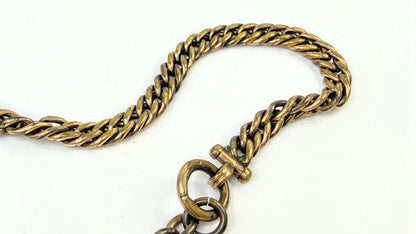Antique Victorian Gorham G&MF Co Gold Filled Pocket Watch Chain 25.9g 14" SS337