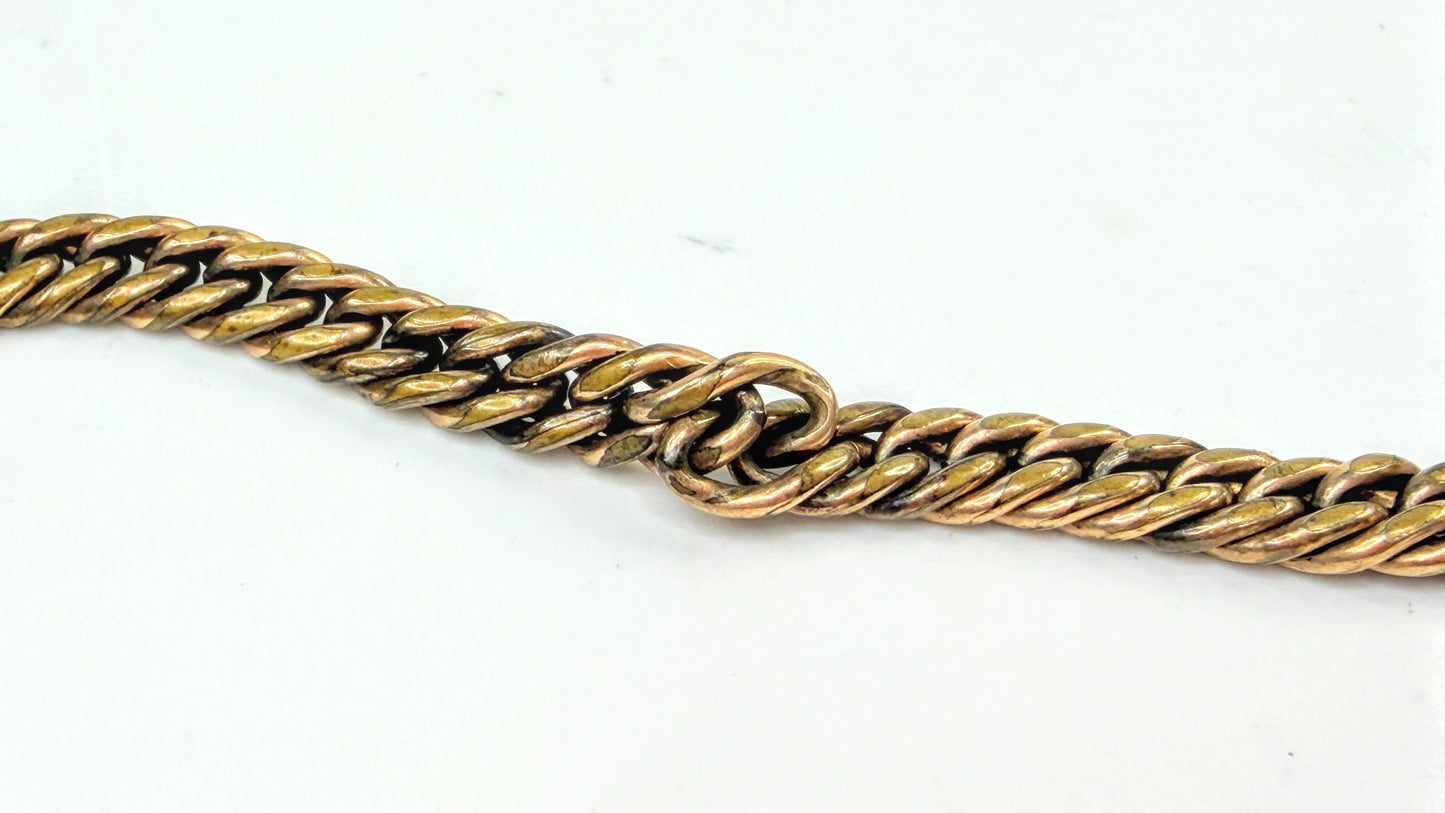 Antique Victorian Gorham G&MF Co Gold Filled Pocket Watch Chain 25.9g 14" SS337