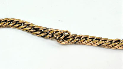 Antique Victorian Gorham G&MF Co Gold Filled Pocket Watch Chain 25.9g 14" SS337