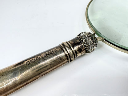 Vintage 1962 London Sterling Silver Handle Magnifying Glass Allen & Darwen SS431
