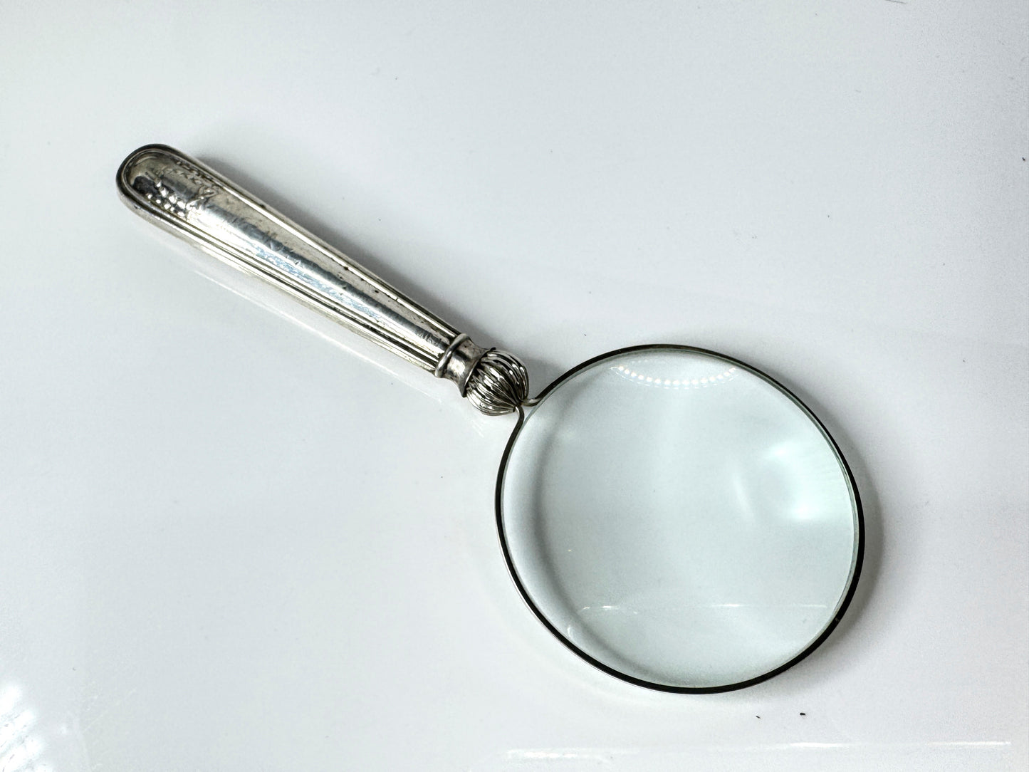 Vintage Charles W. Fletcher Sheffield Sterling Silver Magnifying Glass SS432