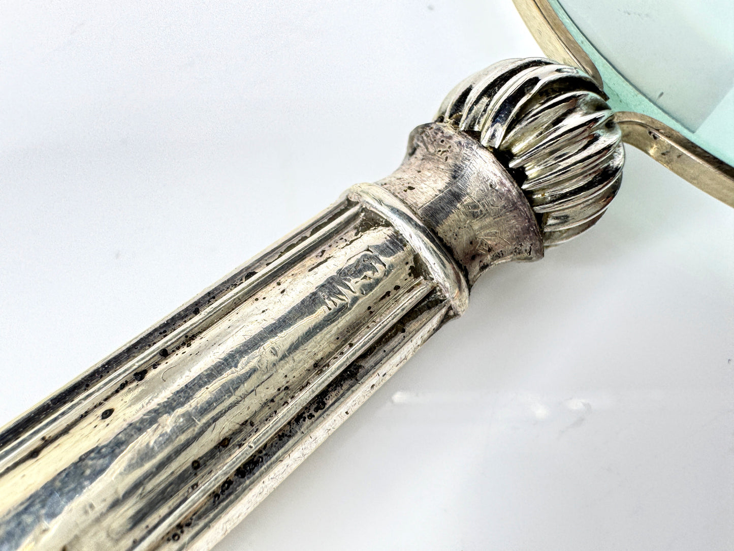Vintage Charles W. Fletcher Sheffield Sterling Silver Magnifying Glass SS432